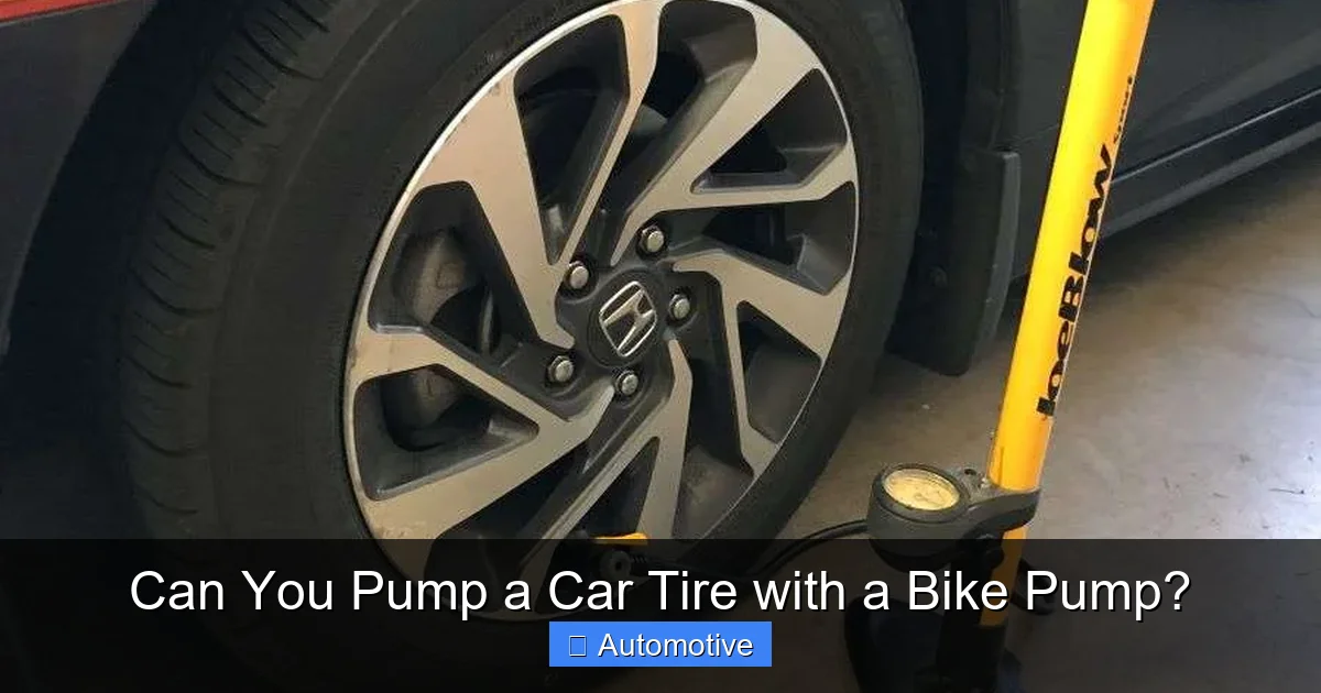 Can You Pump a Car Tire with a Bike Pump?