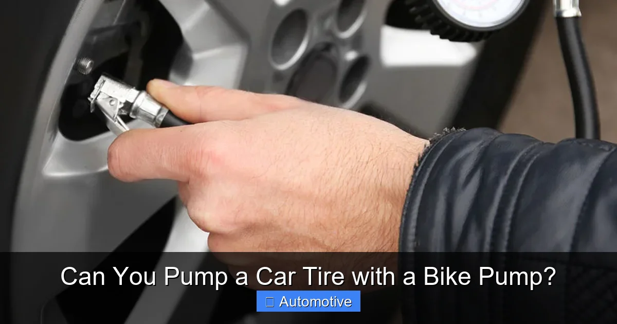 Can You Pump a Car Tire with a Bike Pump?