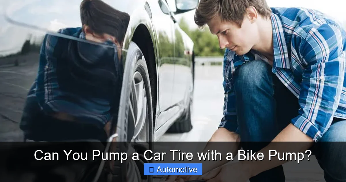 Can You Pump a Car Tire with a Bike Pump?
