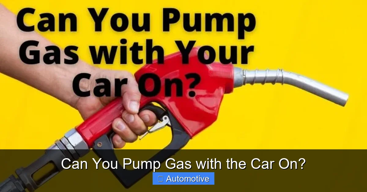 Can You Pump Gas with the Car On?