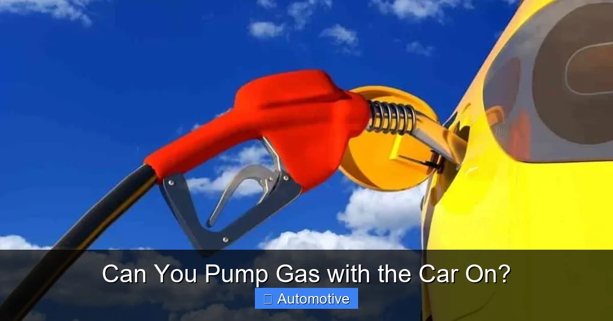 Can You Pump Gas with the Car On?
