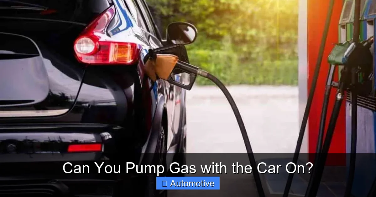 Can You Pump Gas with the Car On?
