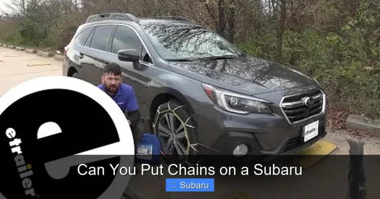 Can You Put Chains on a Subaru
