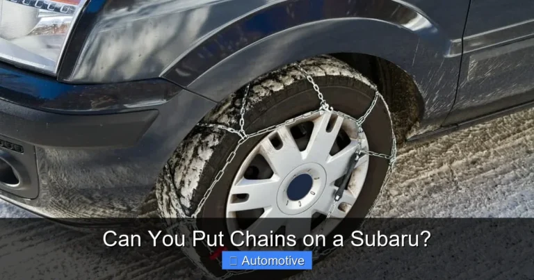 Can You Put Chains on a Subaru?