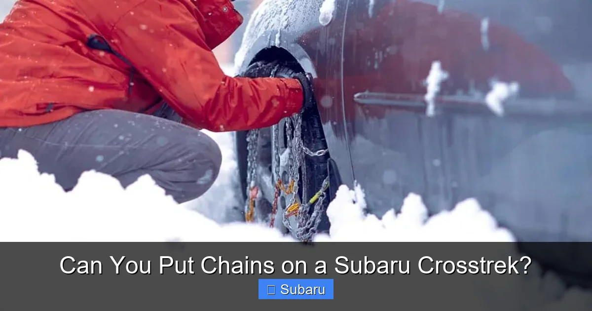 Can You Put Chains on a Subaru Crosstrek?