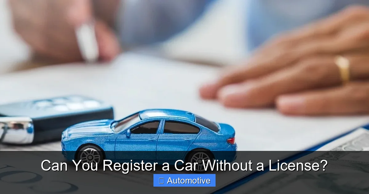 Can You Register a Car Without a License?