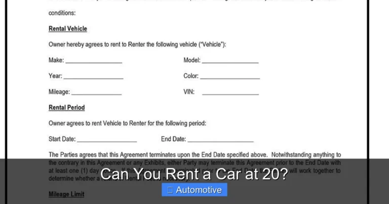Can You Rent a Car at 20?