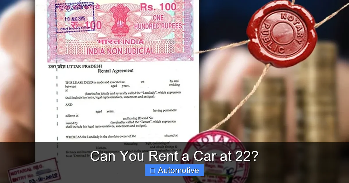 Can You Rent a Car at 22?