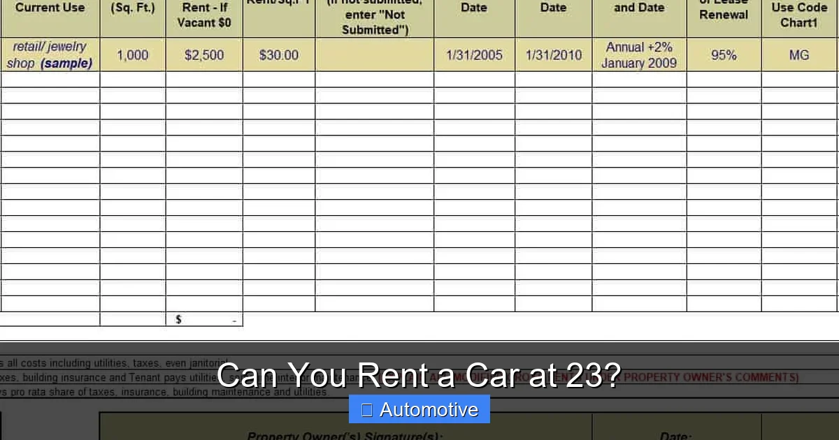 Can You Rent a Car at 23?