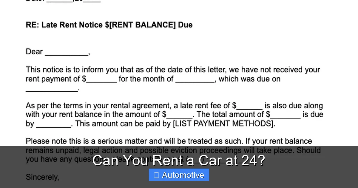 Can You Rent a Car at 24?