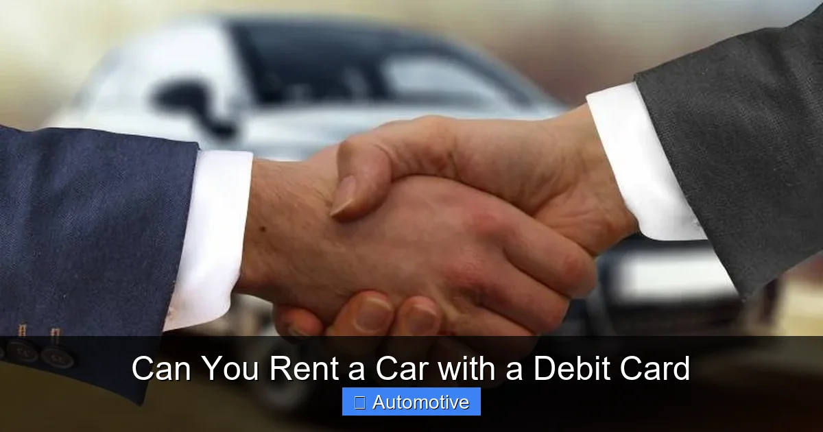 Can You Rent a Car with a Debit Card