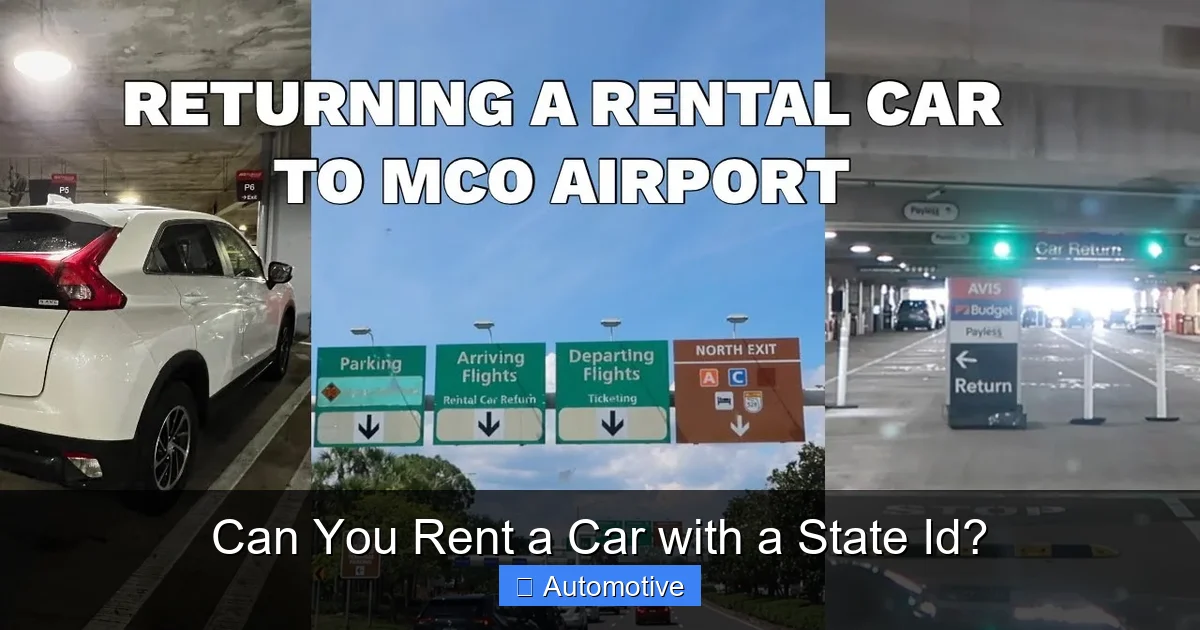 Can You Rent a Car with a State Id?