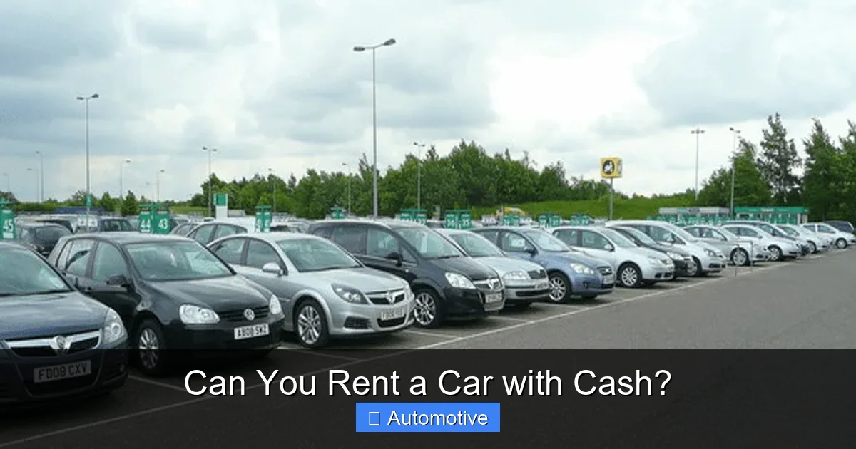 Can You Rent a Car with Cash?