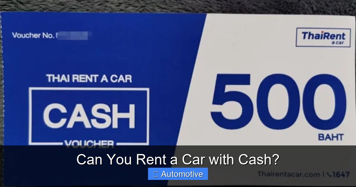 Can You Rent a Car with Cash?