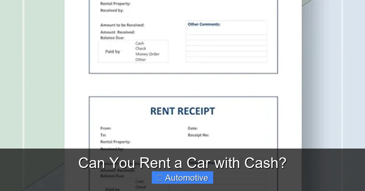 Can You Rent a Car with Cash?