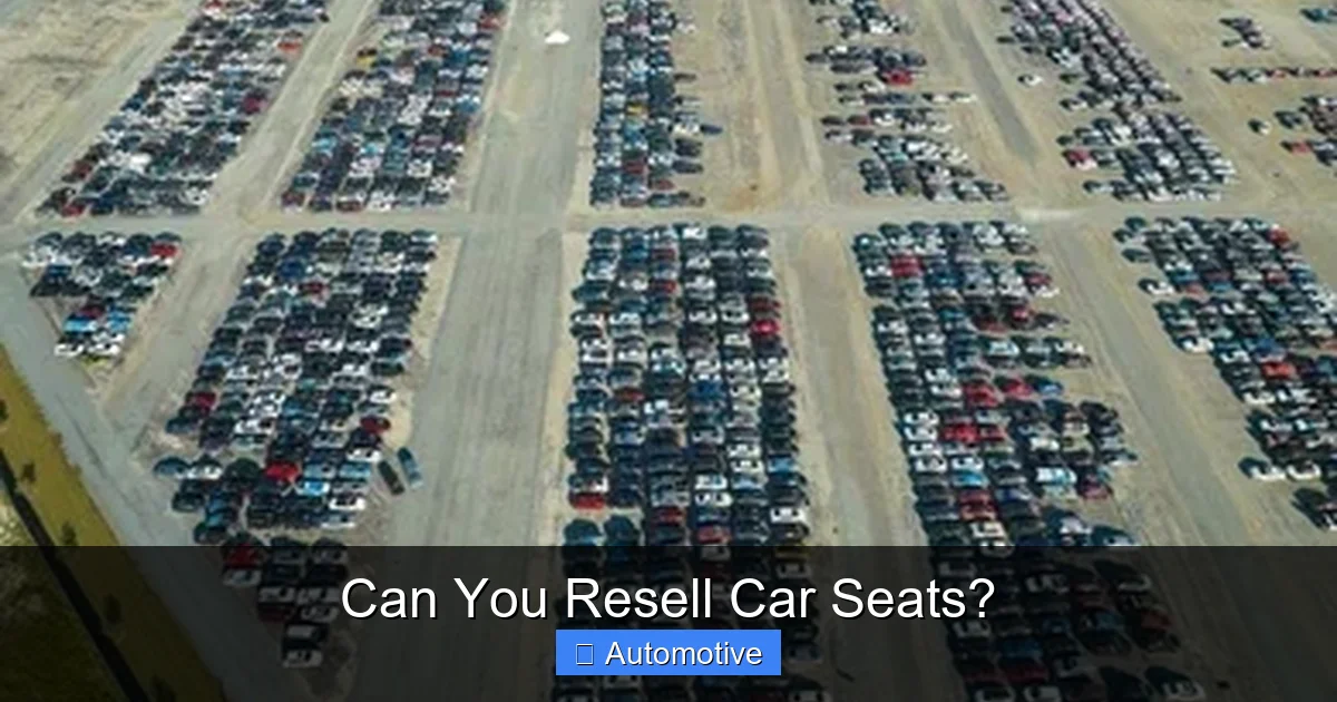 Can You Resell Car Seats?