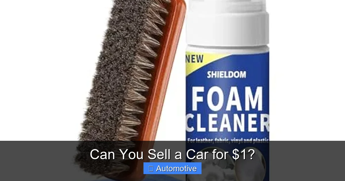 Can You Sell a Car for $1?