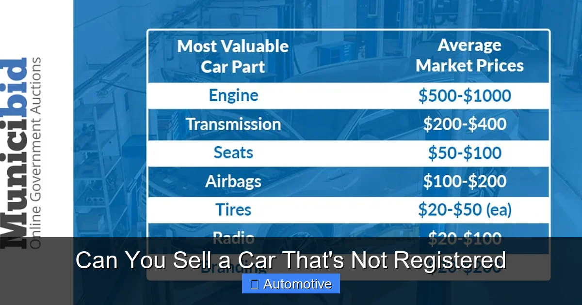 Can You Sell a Car That's Not Registered