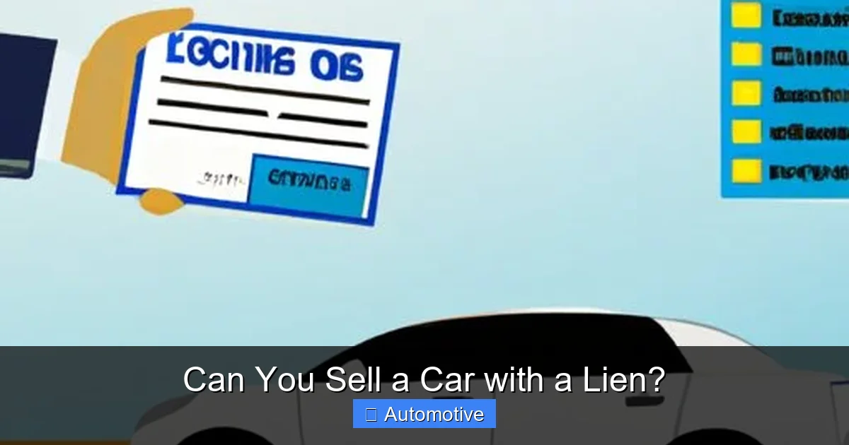 Can You Sell a Car with a Lien?