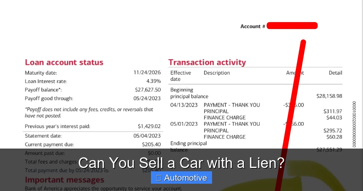 Can You Sell a Car with a Lien?