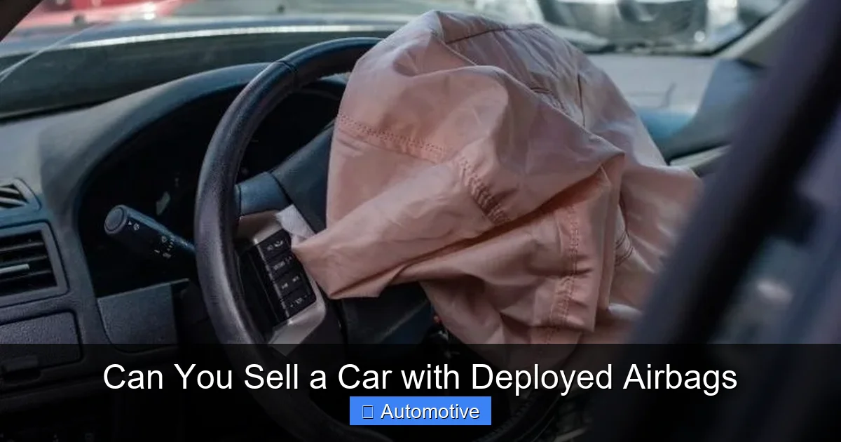 Can You Sell a Car with Deployed Airbags