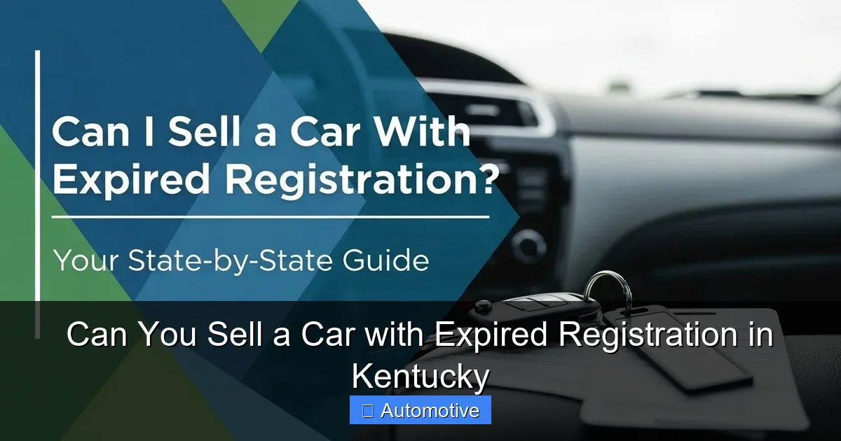 Can You Sell a Car with Expired Registration in Kentucky