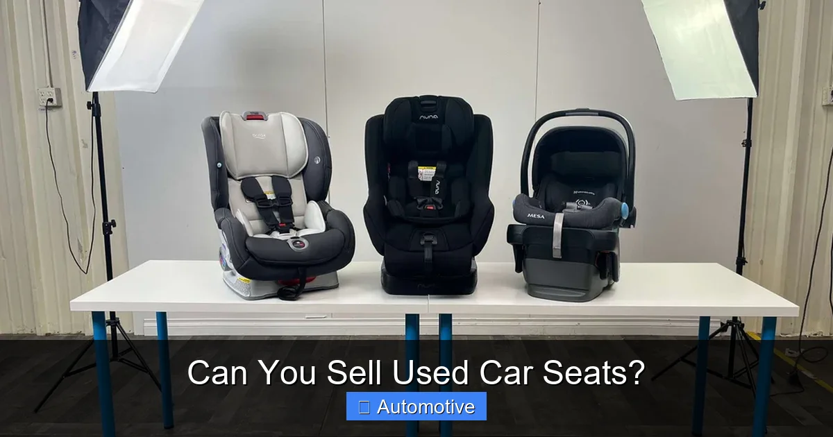 Can You Sell Used Car Seats?