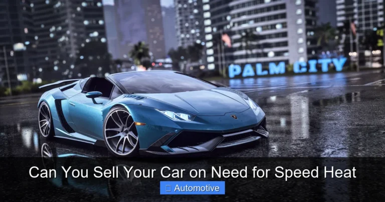 Can You Sell Your Car on Need for Speed Heat