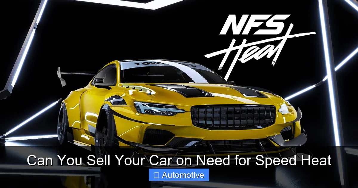 Can You Sell Your Car on Need for Speed Heat