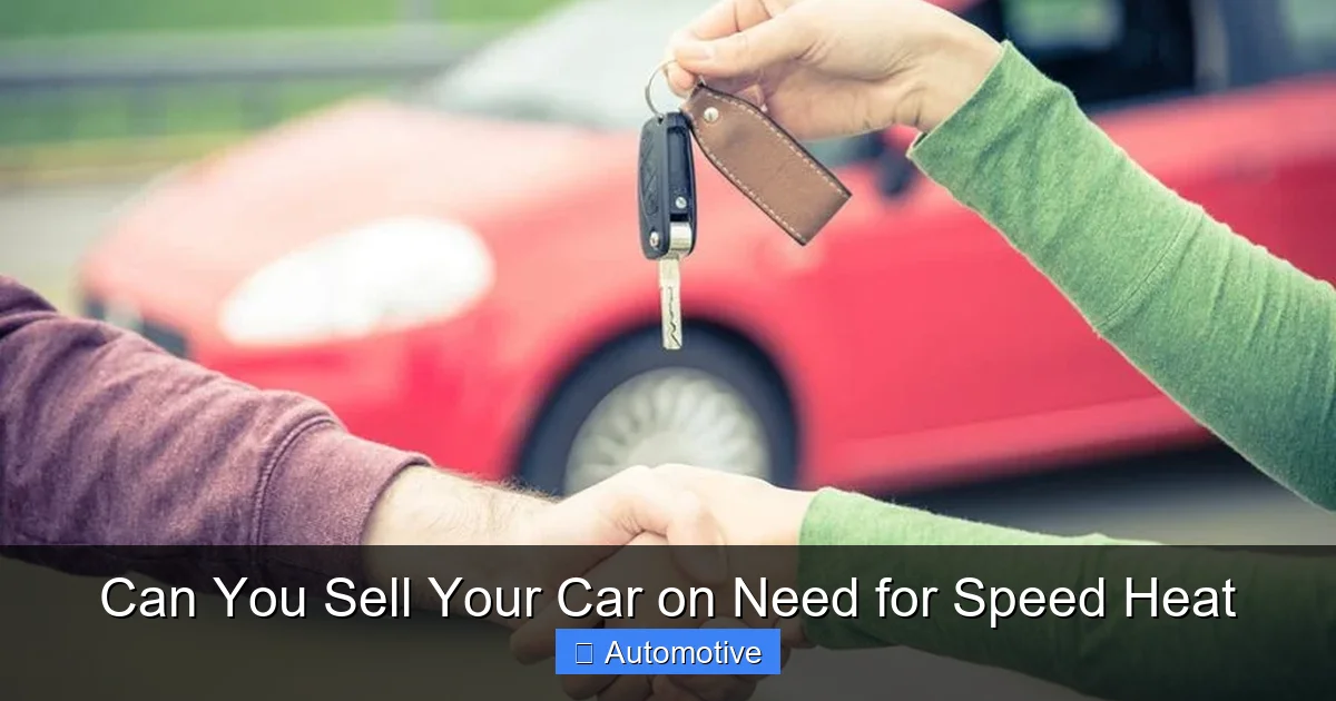 Can You Sell Your Car on Need for Speed Heat