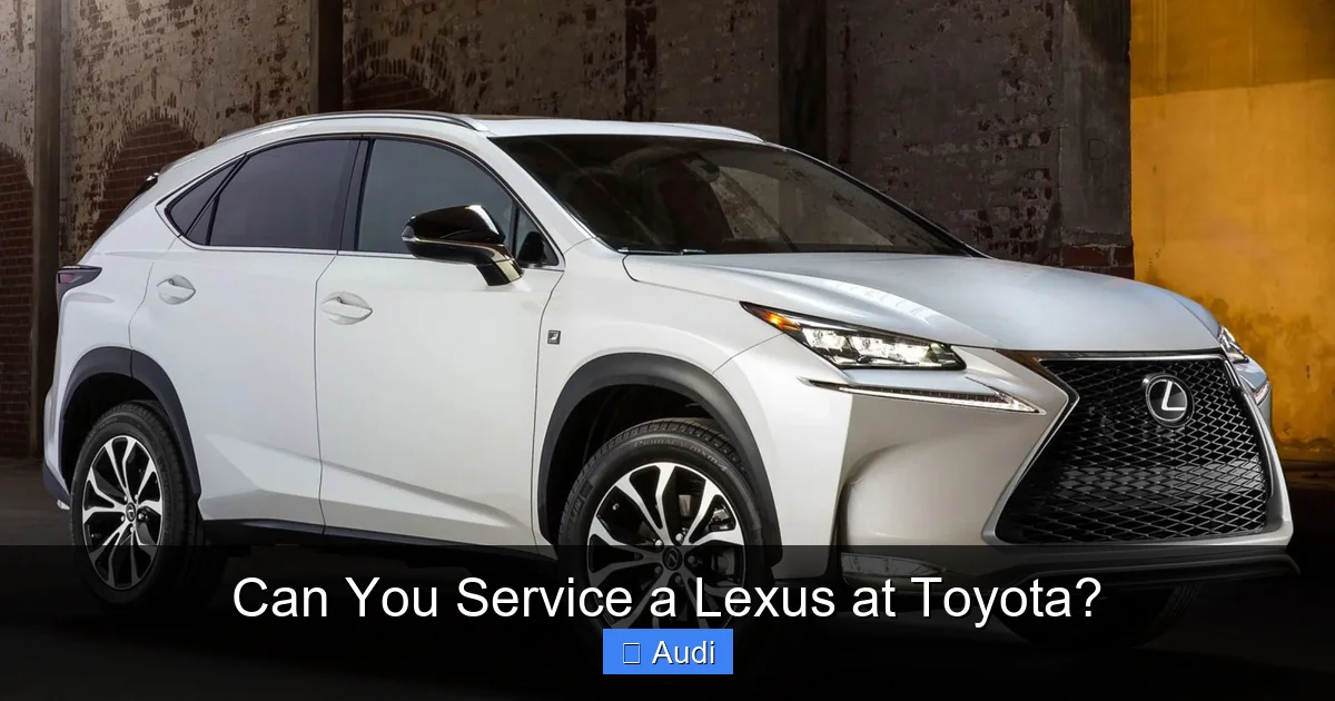Can You Service a Lexus at Toyota?