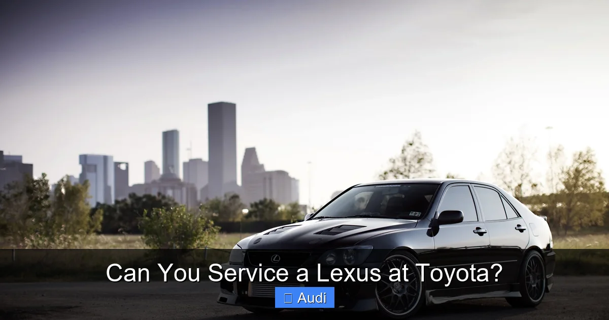 Can You Service a Lexus at Toyota?