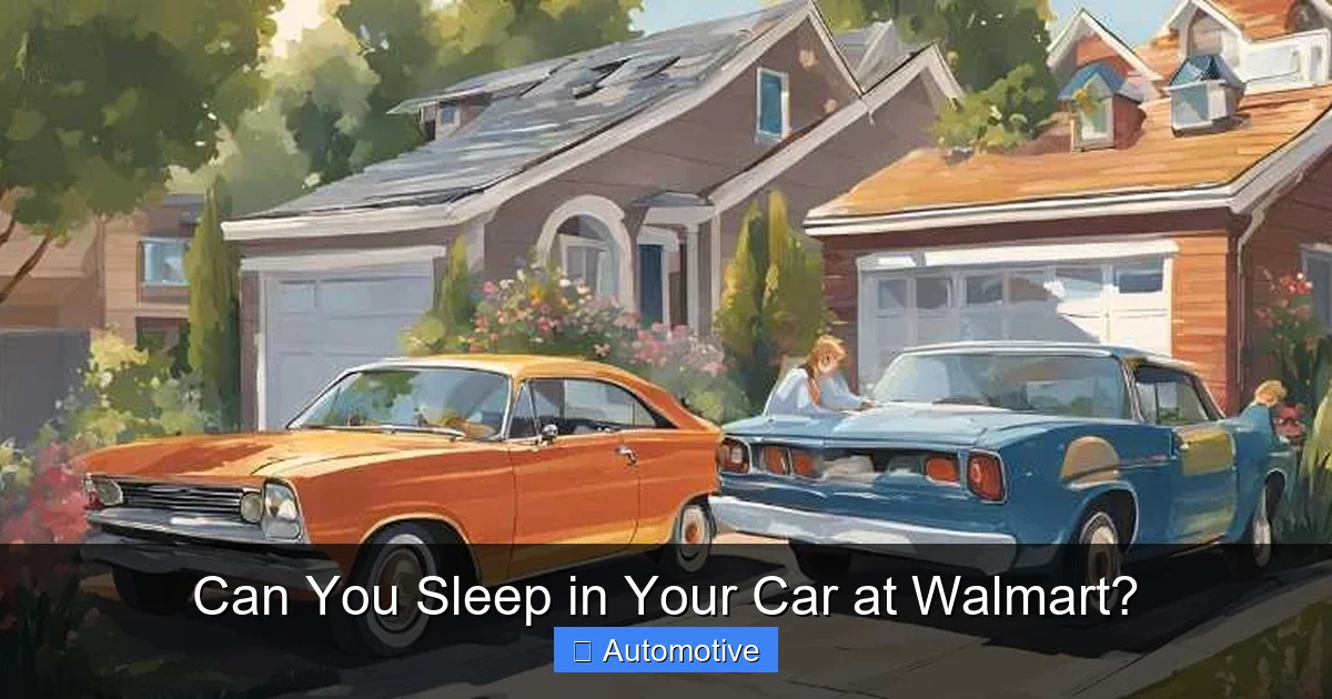 Can You Sleep in Your Car at Walmart?