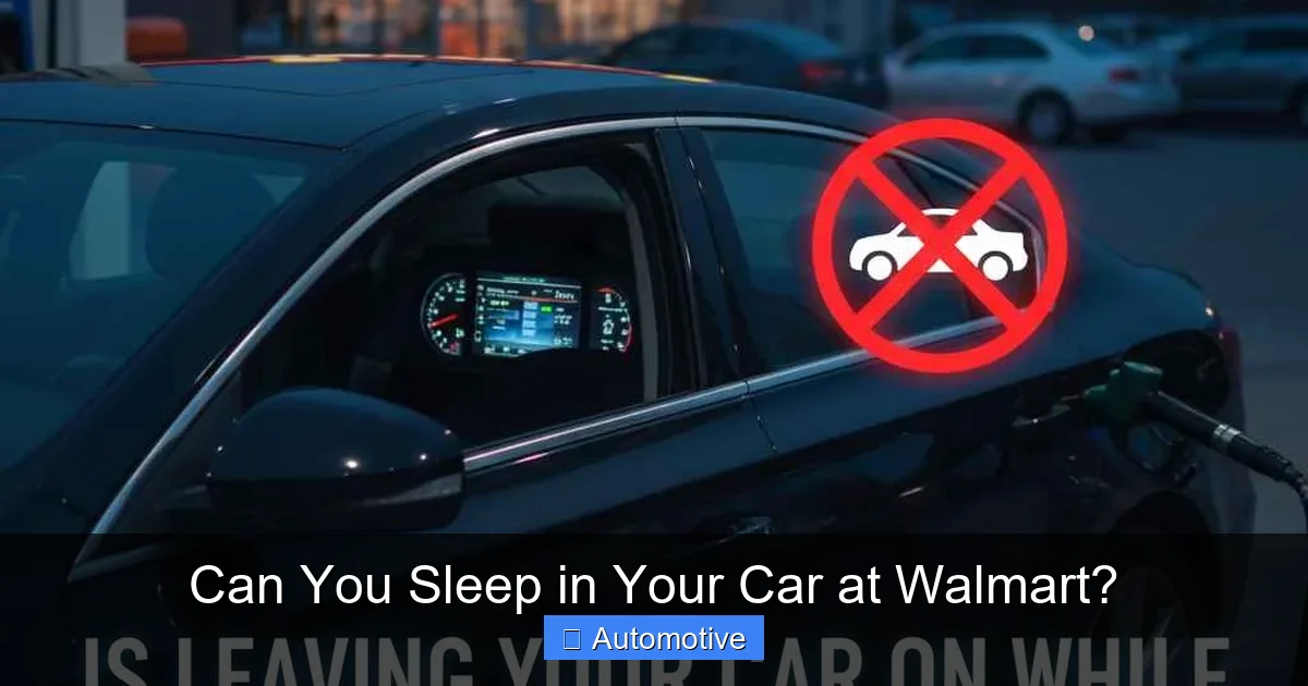 Can You Sleep in Your Car at Walmart?