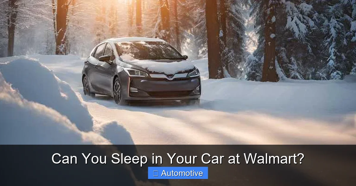 Can You Sleep in Your Car at Walmart?