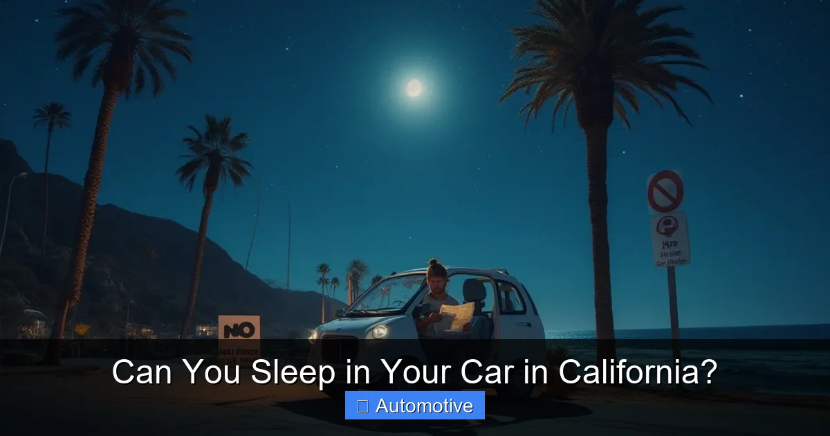 Can You Sleep in Your Car in California?