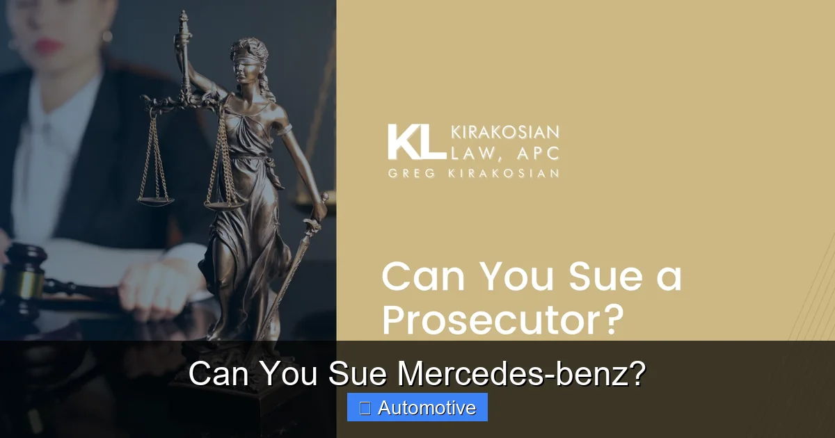 Can You Sue Mercedes-benz?