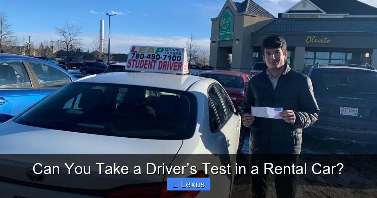 Driver Testing Saiful Can You Take a Driver’s Test in a Rental Car?