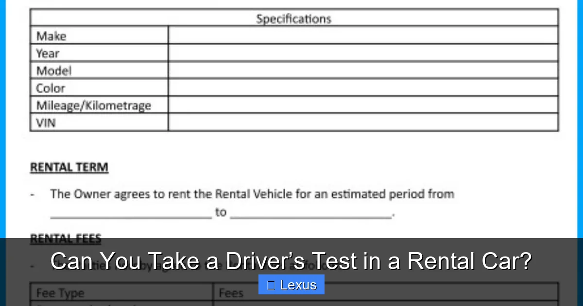Can You Take a Driver’s Test in a Rental Car?