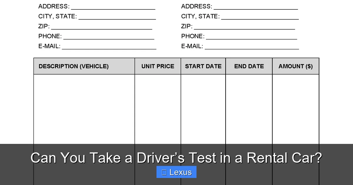 Can You Take a Driver’s Test in a Rental Car?