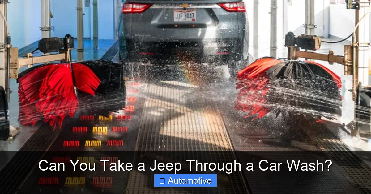 Can You Take a Jeep Through a Car Wash?