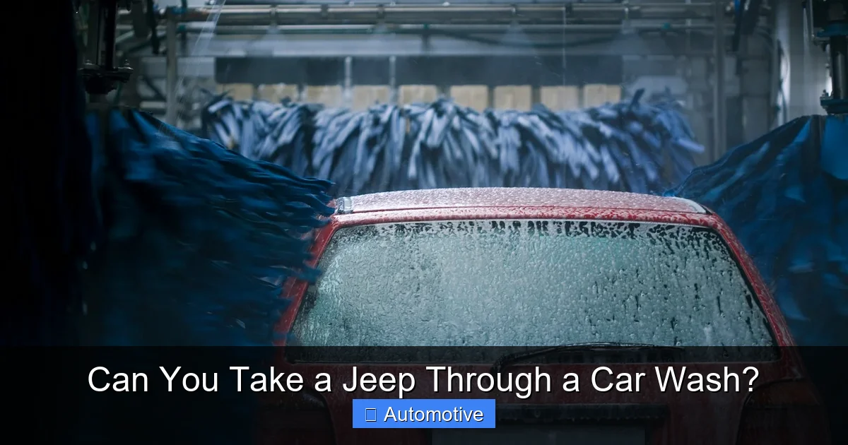 Can You Take a Jeep Through a Car Wash?