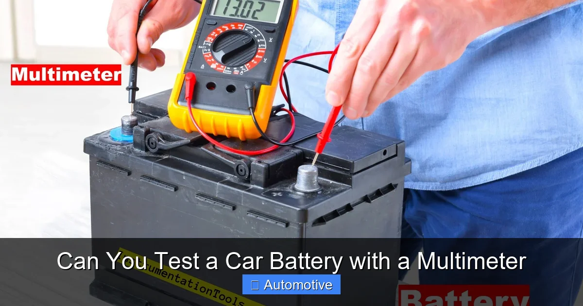 Can You Test a Car Battery with a Multimeter