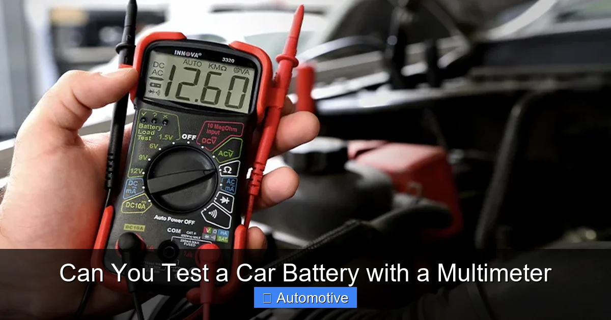 Can You Test a Car Battery with a Multimeter