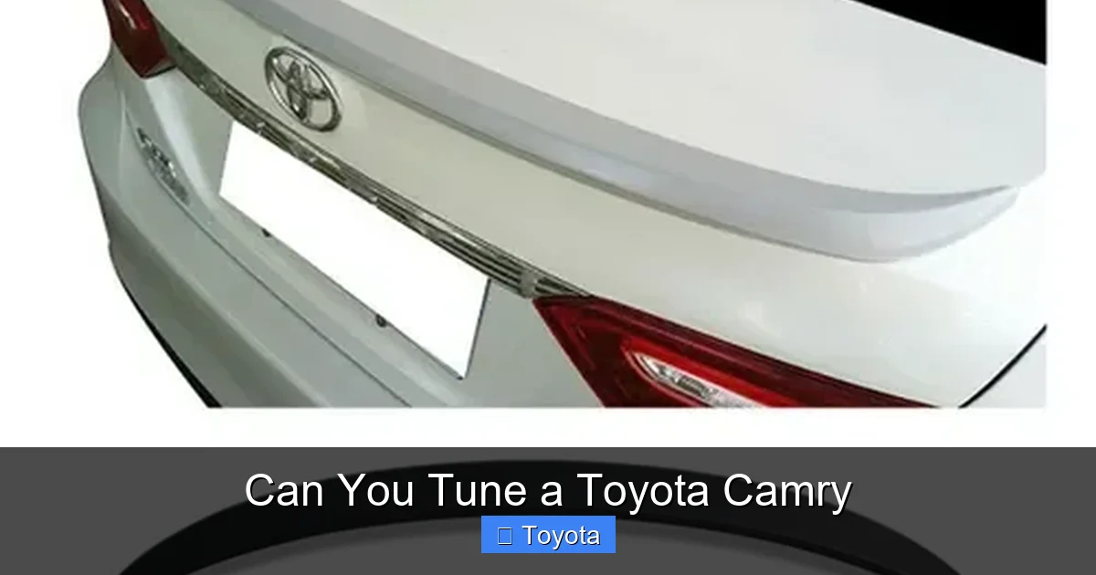 Can You Tune a Toyota Camry