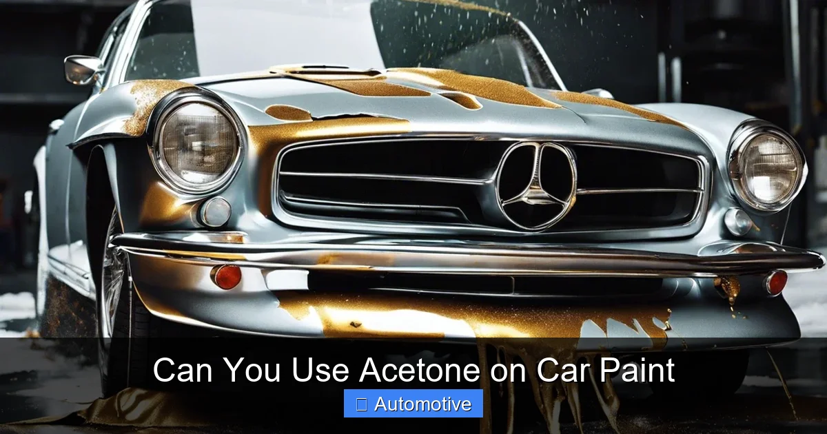 Can You Use Acetone on Car Paint