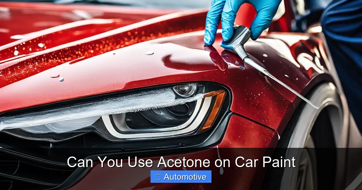 Can You Use Acetone on Car Paint