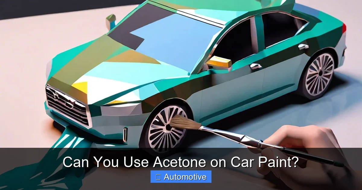 Can You Use Acetone on Car Paint?