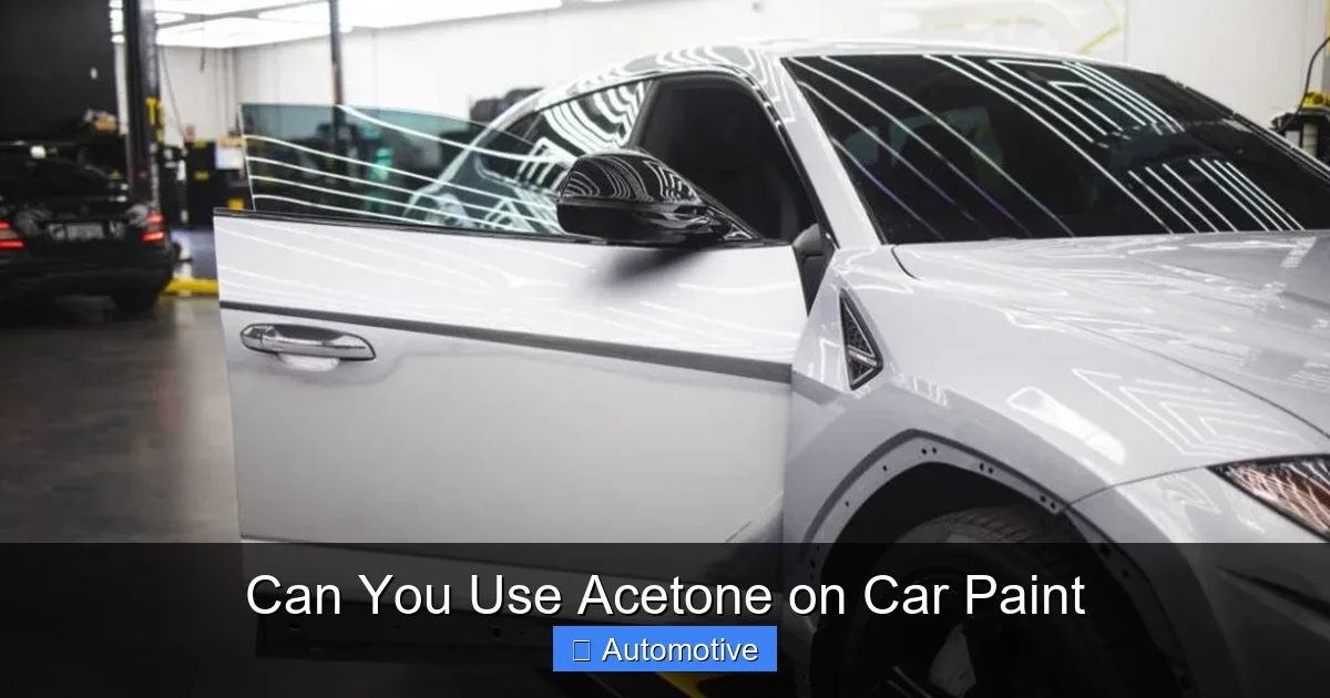 Can You Use Acetone on Car Paint