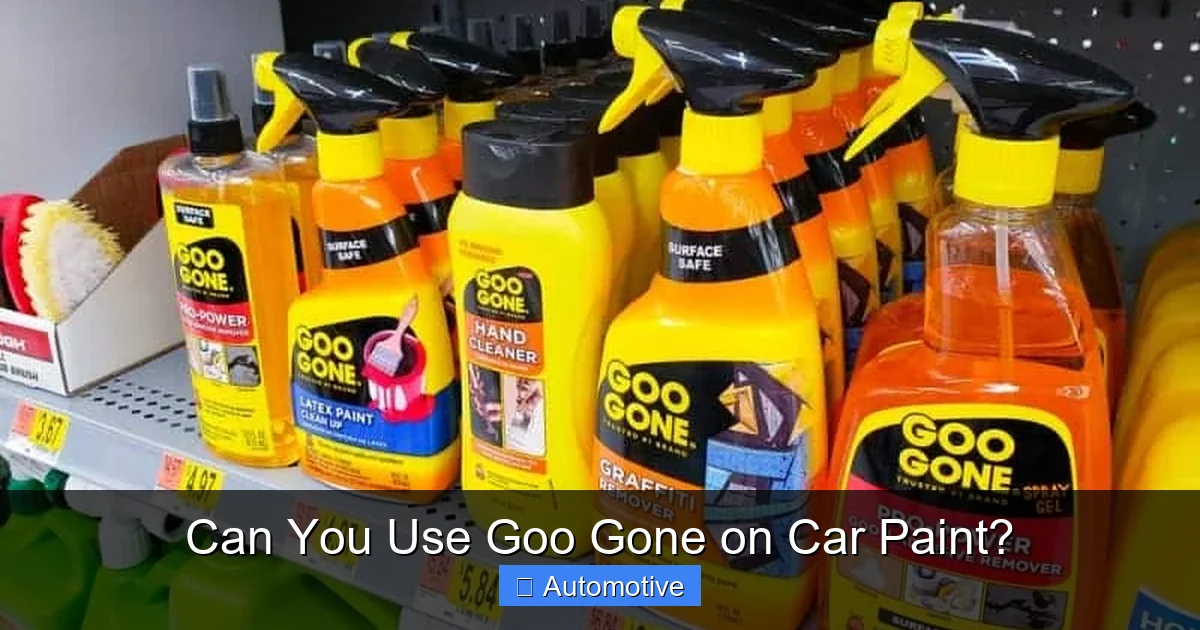 Can You Use Goo Gone on Car Paint?
